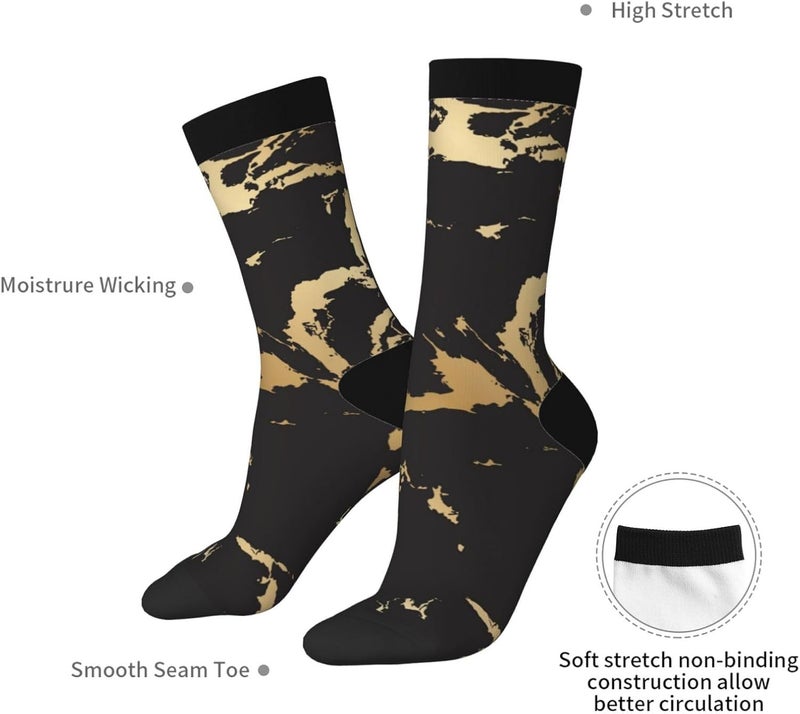 Poream Novelty Funny Crew Socks, Cool Breathable Dress Socks Gift For Men Women - Image 5